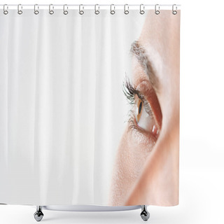 Personality  Woman Half Face Shower Curtains