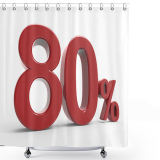 Personality  3d Rendering Of A 80% Symbol Shower Curtains
