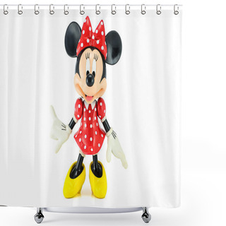 Personality  Minnie Mouse From Disney Character. This Character From Mickey Mouse And Friends Animation. Shower Curtains