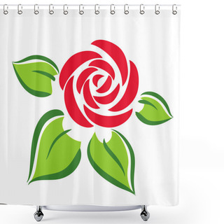 Personality  Rose Symbol Shower Curtains