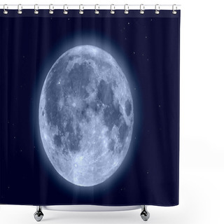 Personality  Moon And Stars Shower Curtains