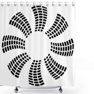 Personality  Propeller Like Geometric Graphic. Shower Curtains