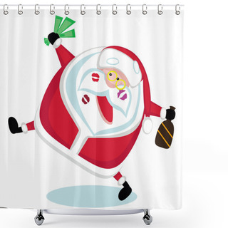 Personality  Singing Santa Shower Curtains