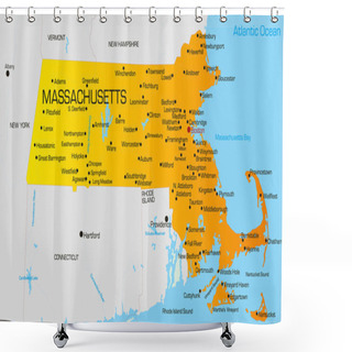 Personality  Massachusetts Shower Curtains