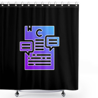 Personality  Article Blue Gradient Vector Icon Shower Curtains