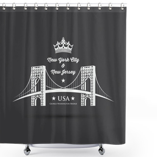 Personality  George Washington Bridge Shower Curtains
