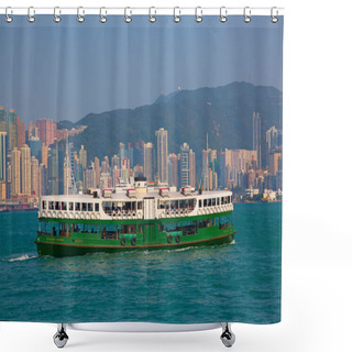 Personality   Ferry Cruising Victoria Harbor Shower Curtains