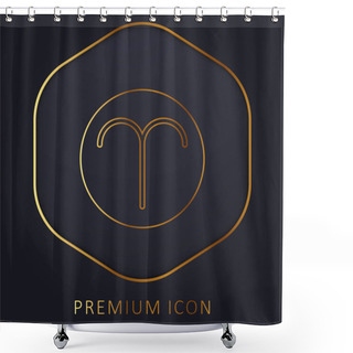 Personality  Aries Golden Line Premium Logo Or Icon Shower Curtains