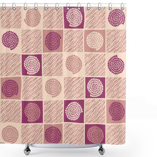 Personality  Illustration With Abstract Elements. Shower Curtains