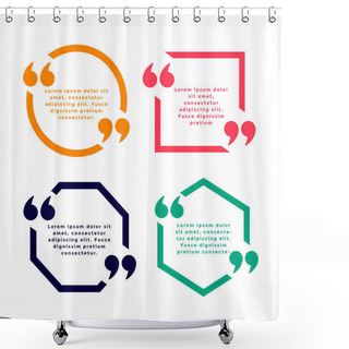 Personality  Geometric Line Style Quote Template In Four Colors Shower Curtains