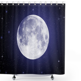 Personality  Full Moon Shower Curtains