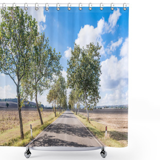 Personality  Paved Road In The Tuscan Countryside Shower Curtains