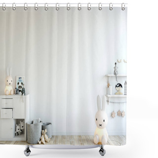 Personality  Child Room Interior. Shower Curtains