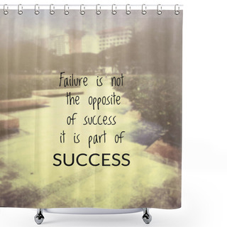 Personality  Inspirational Quote On Blurred  Cities Scape  Background Shower Curtains
