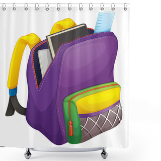 Personality  School Bag Shower Curtains