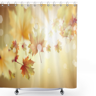 Personality  Autumn Leaves Background Shower Curtains