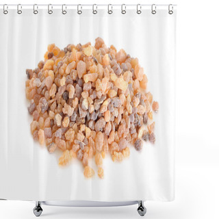 Personality  Frankincense Olibanum Resin. Isolated. Shower Curtains