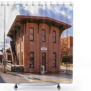 Personality  Great Western Railroad Depot In Springfield, Illinois Shower Curtains
