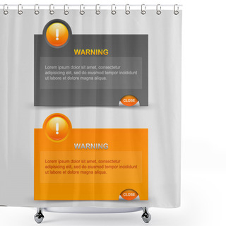 Personality  Warning Notification Windows Shower Curtains