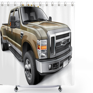 Personality  American Full-size Pickup Truck Shower Curtains