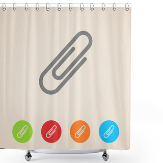 Personality  Vector Paper Clip Icons Shower Curtains