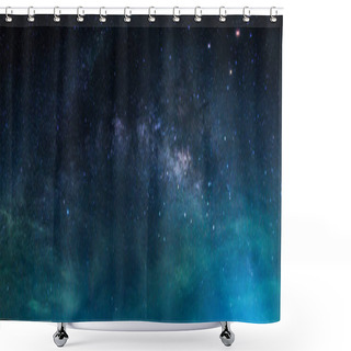 Personality  Landscape With Milky Way Galaxy. Night Sky With Stars And Sea. Shower Curtains