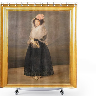Personality  Paris, France - March 18, 2018:  Portrait Of The Countess Of The Carpio, Marquise Of The Solana, Is A 1795 Full Length Portrait By Francisco Goya Y Lucientes  Shower Curtains