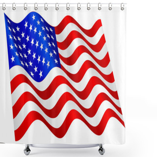 Personality  American Flag. Shower Curtains