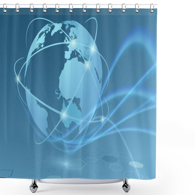 Personality  Global Trade Connections Travel Communication Relations Shower Curtains