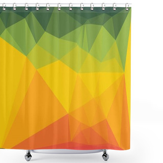 Personality  Abstract Green, Orange And Yellow Gradient Background Shower Curtains