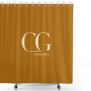 Personality  CG Letters Business Company Logo  Shower Curtains