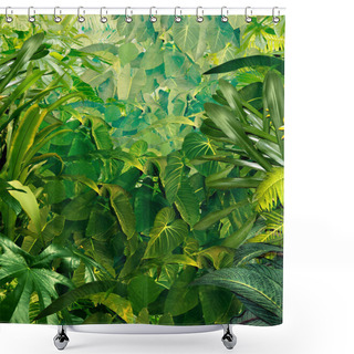 Personality  Tropical Jungle Background Shower Curtains