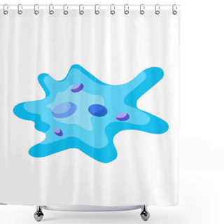 Personality  Amoeba Isometric Illustration Shower Curtains