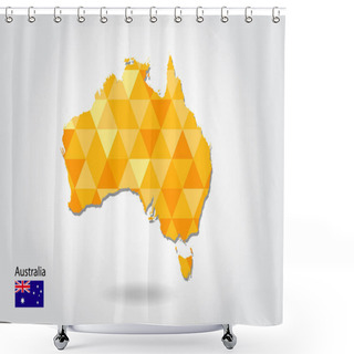 Personality  Geometric Polygonal Style Vector Map Of Australia. Low Poly Map Of Australia. Colorful Polygonal Map Shape Of Australia On White Background - Vector Illustration Eps 10. Shower Curtains