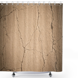 Personality  Cracked Dry Land. Natural Background. Toned Shower Curtains