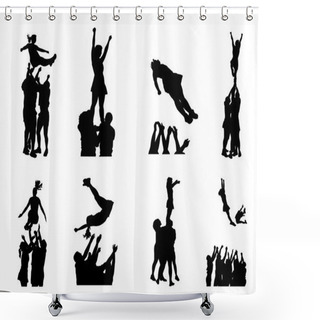 Personality  Cheerleaders Shower Curtains