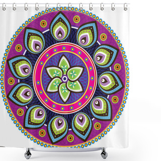 Personality  Colorful Indian Pattern Shower Curtains