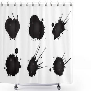 Personality  Spilled Oil Paint Pattern Background Shower Curtains