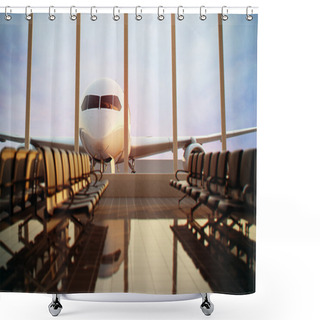 Personality  Airport Terminal. Shower Curtains