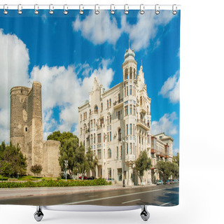 Personality  Ancient Maiden Tower In Baku Azerbaijan Shower Curtains