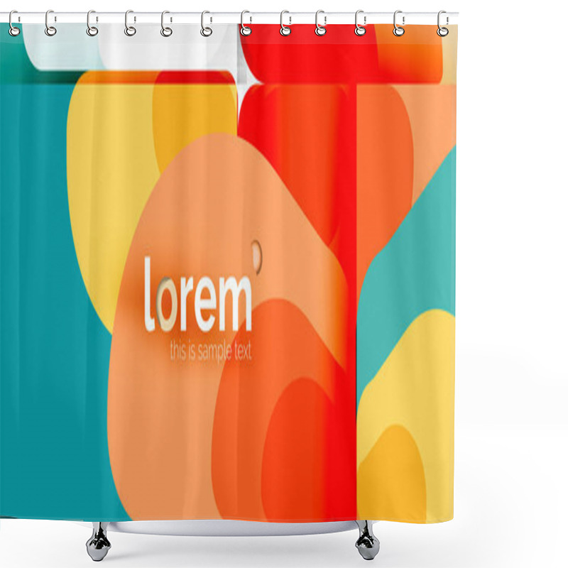 Personality  Abstract background multicolored geometric shapes modern design shower curtains