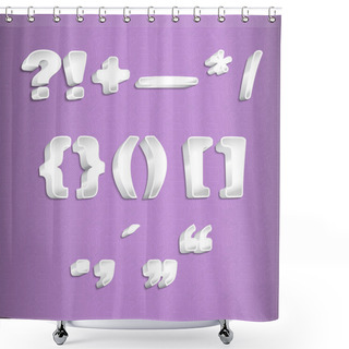 Personality  Speech Marks And Punctuation Symbols Shower Curtains