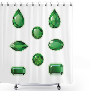 Personality  Emeralds Set Shower Curtains