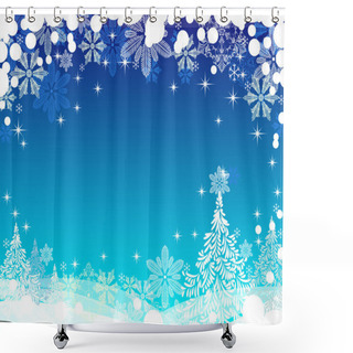 Personality  Christmas And New Year Background With Place For Text Shower Curtains
