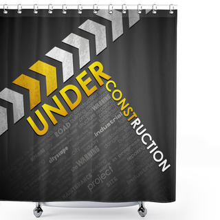 Personality  Under Construction Background Shower Curtains