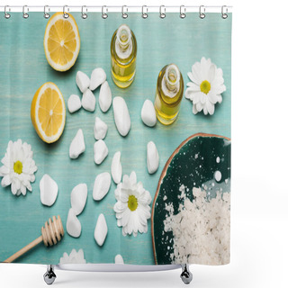 Personality  Sea Salt With Oil And Chamomiles Shower Curtains