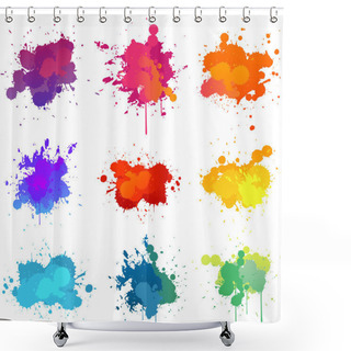 Personality  Paint Splat Shower Curtains