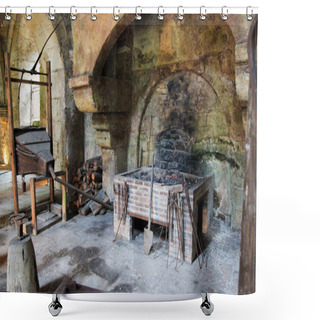 Personality  Old Fireplace Shower Curtains