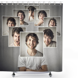 Personality  Different Moods Shower Curtains