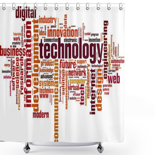 Personality  Technology Word Cloud Shower Curtains